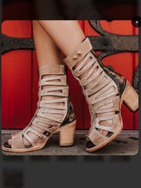 Freebird Lotus Cutout Caged Sandals